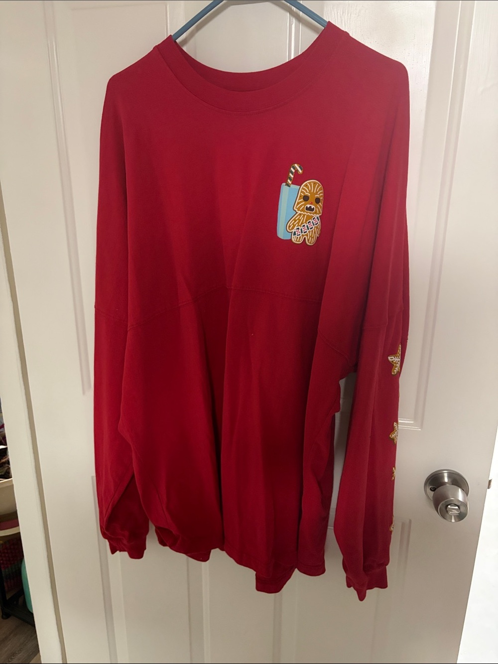 Disney Red Long-Sleeve Graphic Jersey - Chewbacca Holiday Pocket